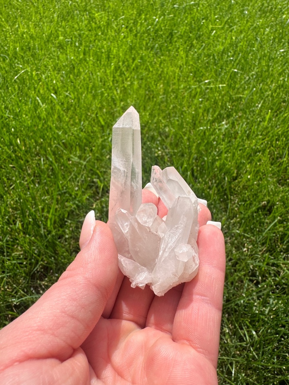 Clear Quartz Cluster Home Accent - Natural White Crystal From Madagascar